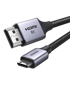 Кабель HD163 15514_ Mini HDMI to HDMI 8K, 1м, черный Ugreen