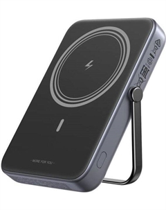 Аккумулятор внешний портативный UGREEN PB572 45327_ UNO 10000mAh Mini Magnetic Wireless Robot 20W с держателем. Цвет: серый Ugreen