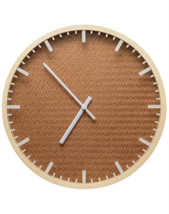 Часы настенные круглые пластик цвет коричневый бесшумные ø30.5 см Без бренда