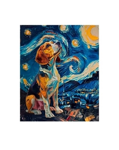 Картина на холсте Ночь бигля 40x50 см Без бренда