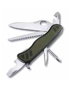 Складной нож SWISS SOLDIERS KNIFE 08, функций: 10, 111мм, зеленый / черный, коробка картонная Victorinox
