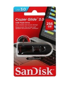 USB Flash накопитель 256GB CZ600 Cruzer Glide (SDCZ600-256G-G35) USB 3.0 Черный Sandisk