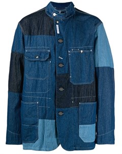 Engineered garments джинсовая куртка в технике пэчворк m синий Engineered garments