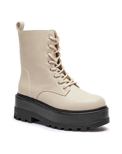 Кожаные ботильоны на платформе, экрю Calvin klein jeans