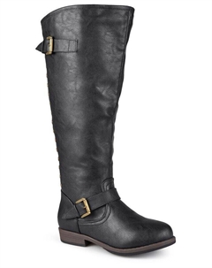 Женские очень широкие ботинки Spokane до икры с шипами, черный Journee collection