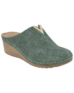 Женские слипоны на танкетке с перфорацией Camille, синий Gc shoes