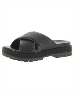 Женские сандалии Vesta с перекрестными ремешками на платформе, цвет black tumbled leather Vionic