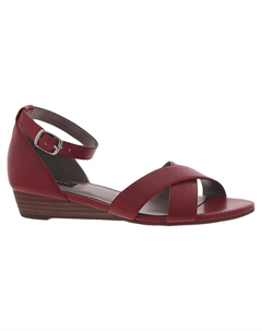 Женские босоножки Brooklyn из искусственной кожи с открытым носком и каблуком, красный Array