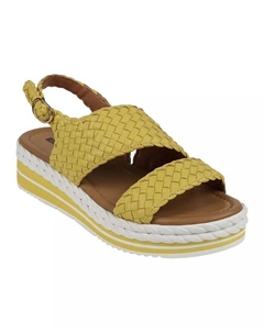 Женские сандалии Gallante на платформе с двойной ремешком и пяткой на пятке, желтый Gc shoes