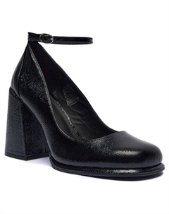 Кожаные туфли на высоком каблуке на колонке киора, черный Hugo