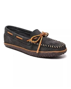 Женские мокасины с завязками и протектором, серый Minnetonka