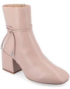 Женские ботильоны Beverley Tru Comfort с квадратным носком из пеноматериала на блочном каблуке, розовый Journee collection