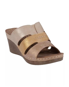 Женские босоножки на танкетке Delores с тройными ремешками, мультиколор Gc shoes