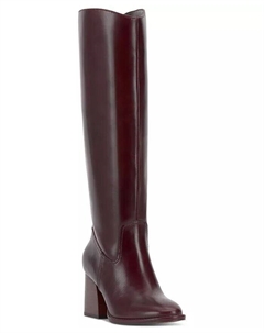 Женские сапоги до колена Leila на широком каблуке и блочном каблуке, коричневый Vince camuto