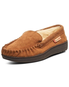 Мужские замшевые мокасины из овчины Yukon, туфли без шнуровки с носком, коричневый Alpine swiss