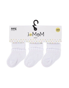 Пары детских носков из смесового хлопка для девочек, белый Memoi