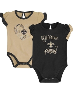 Комплект боди из двух частей New Orleans Saints Too Much Love для новорожденных, черный, золотой цвета Vegas, New Orleans Saints Too Much Love, черный Outerstuff