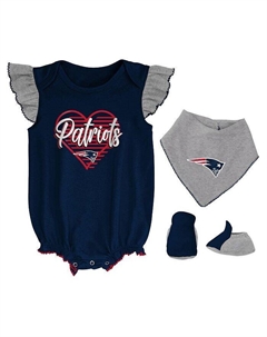 Комплект боди и пинеток New England Patriots All The Love для новорожденных, синий Outerstuff