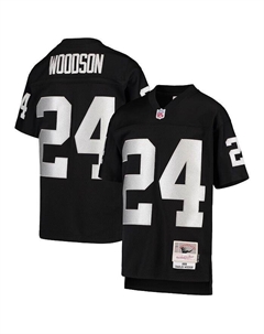Черная футболка для мальчиков и девочек Чарльза Вудсона Las Vegas Raiders 1998 Legacy, вышедшего на пенсию игрока, мультиколор Mitchell and ness