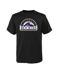 Черная футболка с логотипом основной команды Big Boys and Girls Colorado Rockies, черный Outerstuff