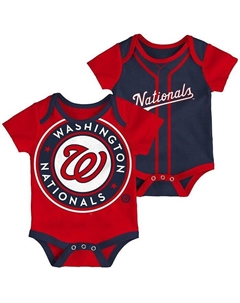 Комплект из 2 двойных боди красного и темно-синего цвета для мальчиков и девочек Washington Nationals, красный Outerstuff