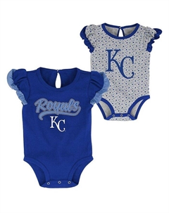 Набор из двух боди для новорожденных Royal, Heathered Grey Kansas City Royals Scream and Shout, синий Outerstuff
