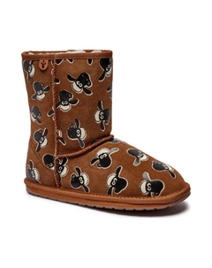 Кожаные зимние сапоги с принтом барашка Шон, коричневый Emu australia