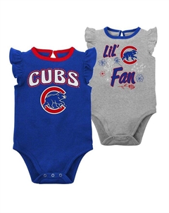Набор из двух боди для новорожденных Royal, Heather Grey Chicago Cubs Little Fan, синий Outerstuff