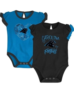 Комплект боди из двух частей черного и синего цвета Carolina Panthers Too Much Love для новорожденных, черный/синий Outerstuff