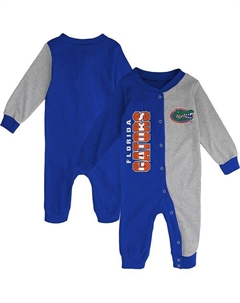 Двухцветная пижама для новорожденных для мальчиков и девочек Royal, Heather Grey Florida Gators Half-Time, синий Outerstuff