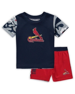Комплект из футболки и шорт St. Louis Cardinals Pinch Hitter для новорожденных темно-синего и красного цветов, синий Outerstuff