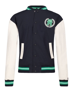 Куртка-Бомбер университетская Relaxed fit, синий Tommy hilfiger
