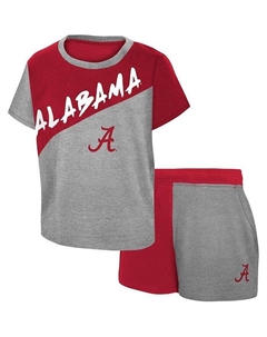 Комплект из футболки и шорт Alabama Crimson Tide Super Star для новорожденных Heather Grey Alabama Crimson Tide Super Star, серый Outerstuff