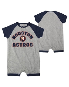Комбинезон с длинными кнопками реглан для мальчиков и девочек Heather Grey Houston Astros Extra Base Hit, серый Outerstuff