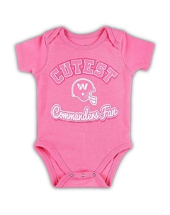 Розовый комбинезон Washington Commanders для новорожденных, самый милый фанатский боди, розовый Outerstuff