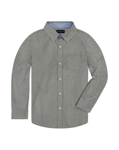 Серая рубашка на пуговицах из шамбре для малышей и мальчиков, серый Andy & evan