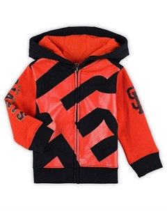 Черная толстовка с капюшоном на молнии во всю длину с плакатами San Francisco Giants, черный Outerstuff