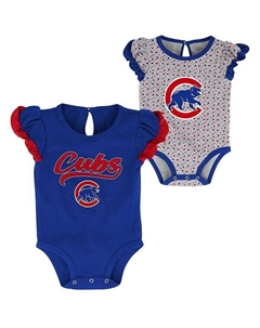 Набор из двух боди для новорожденных Royal и Heathered Grey Chicago Cubs Scream and Shout, синий Outerstuff