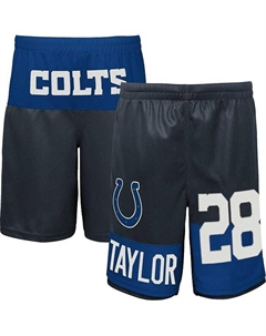 Шорты Big Boys Jonathan Taylor Navy Indianapolis Colts с именем и номером игрока, синий Outerstuff