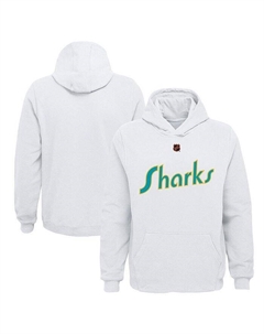 Белый флисовый пуловер с капюшоном с основным логотипом Big Boys San Jose Sharks Special Edition 2.0, белый Outerstuff