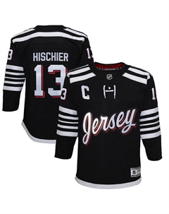 Черная футболка Big Boys Нико Хишира Нью-Джерси Девилз 2021/22, альтернативный премьер-игрок, черный Outerstuff