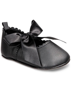 Балетки на мягкой подошве для маленьких девочек, черный First impressions