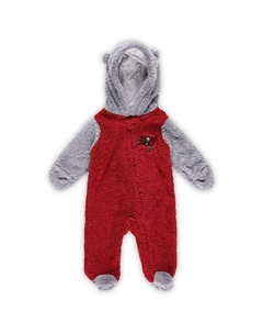 Комбинезон Tampa Bay Buccaneers Game Nap Teddy Fleece Bunting с молнией во всю длину для новорожденных, красный/серый Outerstuff
