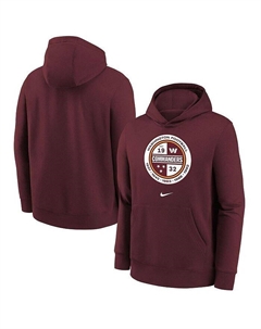 Бордовый пуловер с капюшоном и альтернативным логотипом Big Boys Washington Commanders, красный Nike