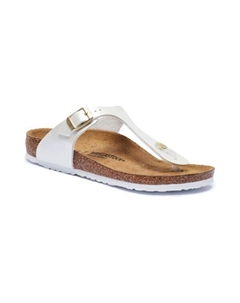 Кожаные пляжные тапочки gizeh, белый Birkenstock