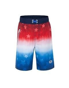 Быстросохнущие эластичные шорты для мальчиков, плавки-шорты с сетчатой подкладкой UPF50+ для мальчиков, красный Rokka&rolla