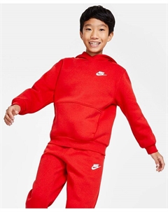 Спортивная одежда Флисовый пуловер с капюшоном Big Kids Club, красный Nike