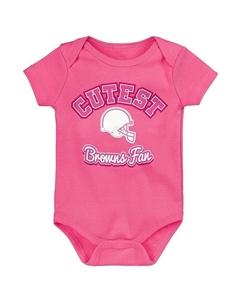 Розовый костюм Cleveland Browns для новорожденных, самый милый фанатский боди, розовый Outerstuff
