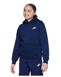 Спортивная одежда Флисовый пуловер с капюшоном Big Kids Club, синий Nike
