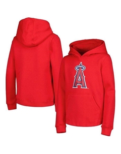 Красный пуловер с капюшоном и логотипом команды Big Boys and Girls Los Angeles Angels Team, красный Outerstuff